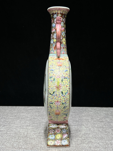 古玩陶瓷花鳥紋抱月瓶真品鑒賞圖