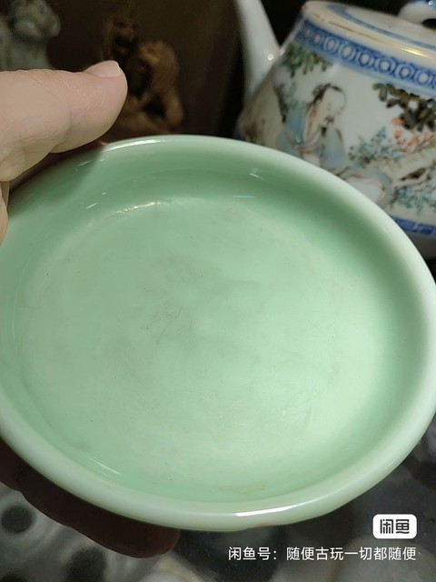 古玩陶瓷青釉盤真品鑒賞圖