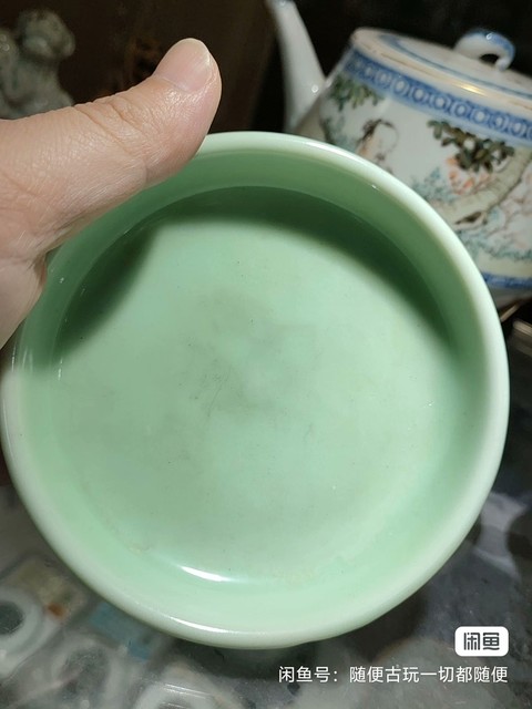 古玩陶瓷青釉盤真品鑒賞圖