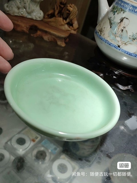 古玩陶瓷青釉盤真品鑒賞圖