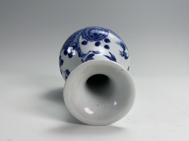 古玩陶瓷清晚期·青花花鳥紋玉壺春瓶拍賣，當前價格2880元