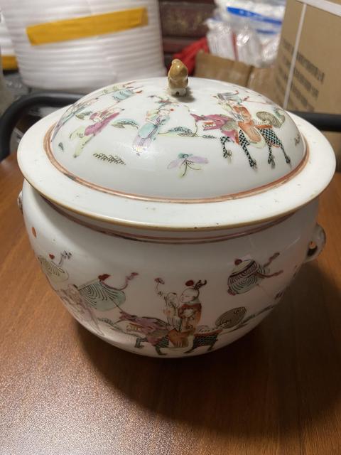 古玩陶瓷晚清細路粉彩粥罐拍賣,當前價格5200元
