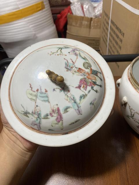古玩陶瓷晚清細路粉彩粥罐拍賣,當前價格5200元