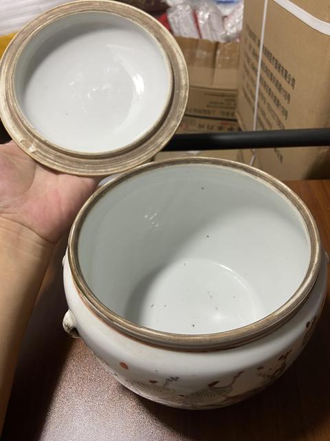 古玩陶瓷晚清細路粉彩粥罐拍賣,當前價格5200元