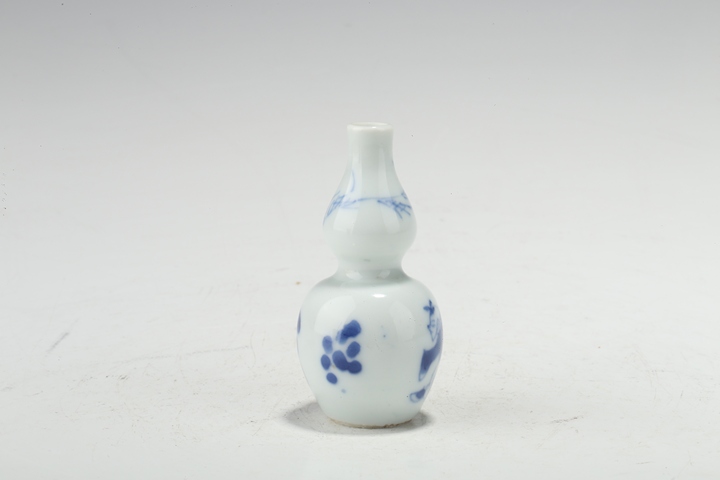 古玩陶瓷康熙·青花嬰戲紋小葫蘆瓶真品鑒賞圖