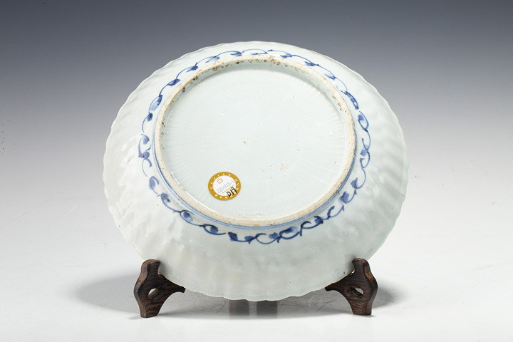 古玩陶瓷明萬歷·青花花鳥紋花口盤拍賣，當前價格1848元