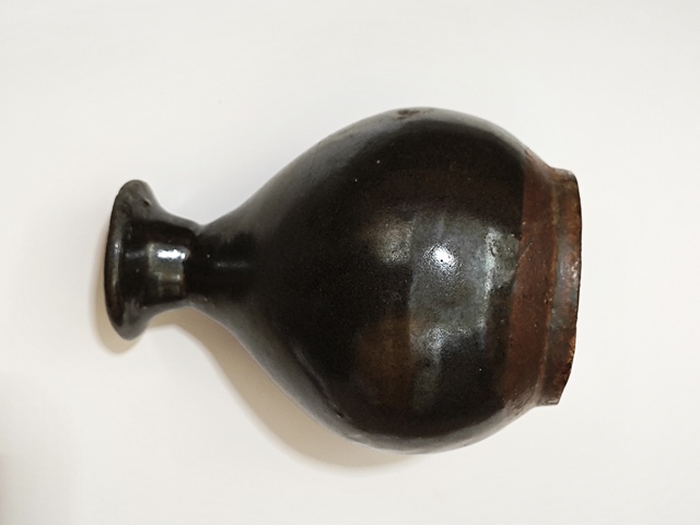 古玩陶瓷黑釉玉壺春瓶真品鑒賞圖