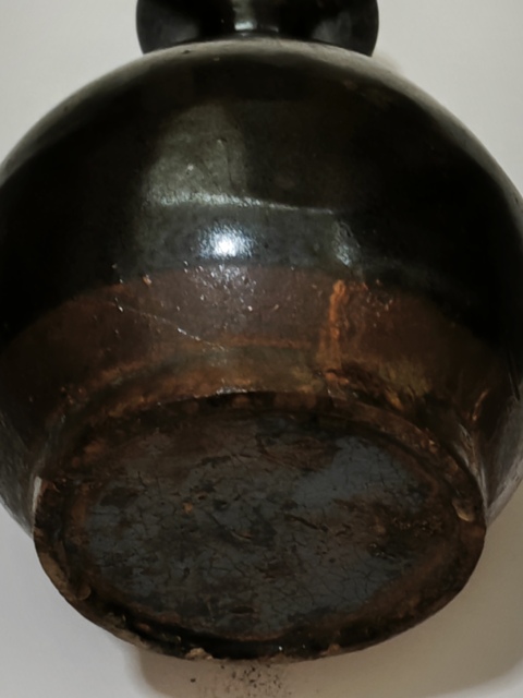 古玩陶瓷黑釉玉壺春瓶真品鑒賞圖