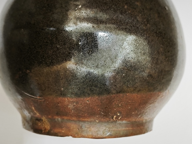 古玩陶瓷黑釉玉壺春瓶真品鑒賞圖