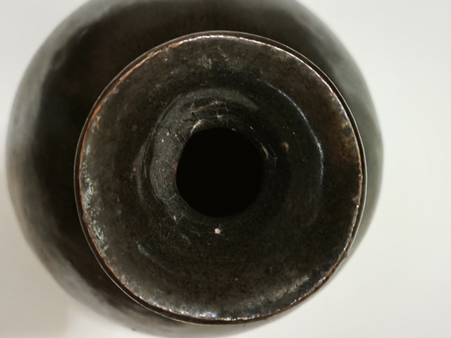 古玩陶瓷黑釉玉壺春瓶真品鑒賞圖