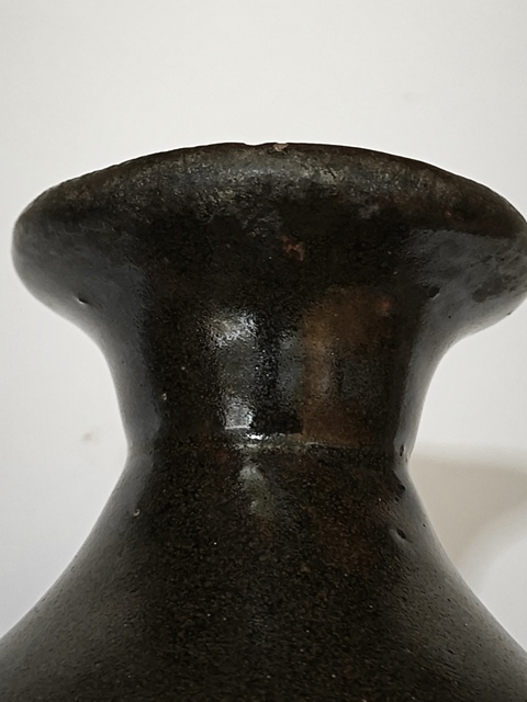 古玩陶瓷黑釉玉壺春瓶真品鑒賞圖
