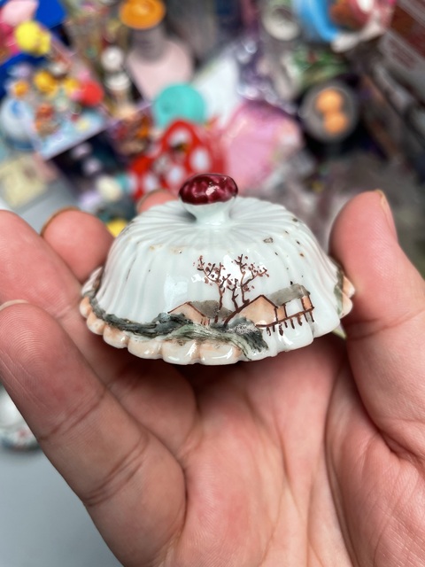 古玩陶瓷雍正粉彩仿生瓷壺真品鑒賞圖