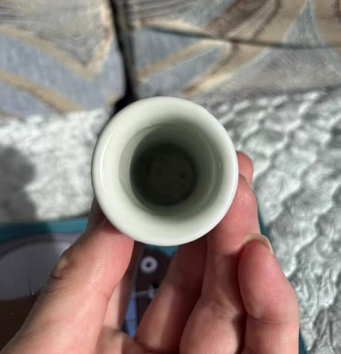 古玩陶瓷青花山水人物花觚，疑似復(fù)窯真品鑒賞圖