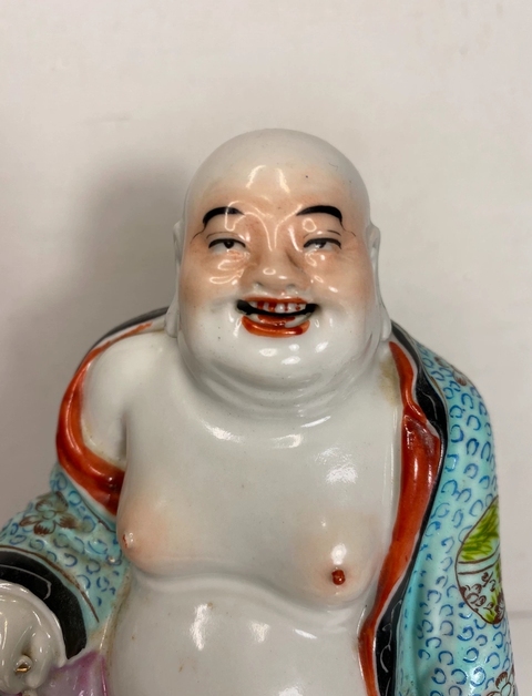 古玩陶瓷彌勒佛塑像真品鑒賞圖