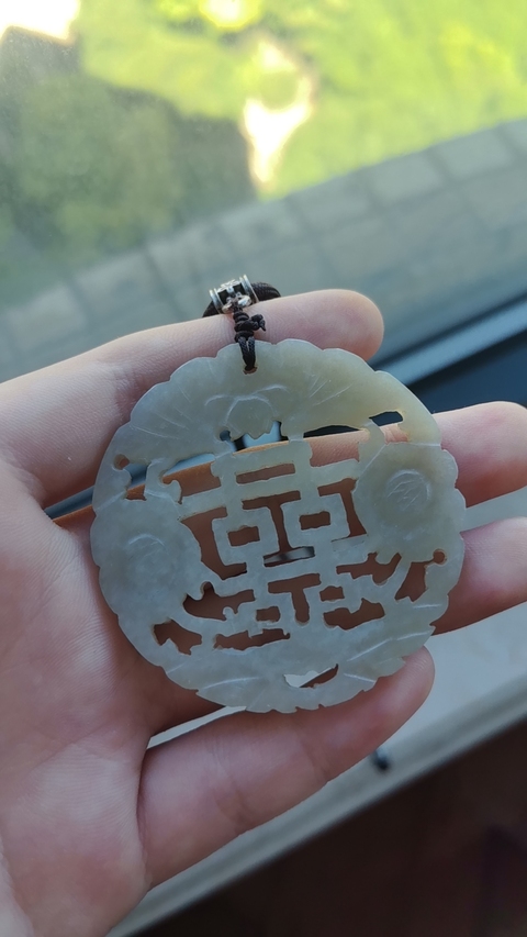 古玩玉器和田玉雙喜牌真品鑒賞圖