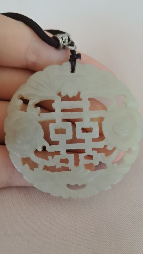 古玩玉器和田玉雙喜牌真品鑒賞圖
