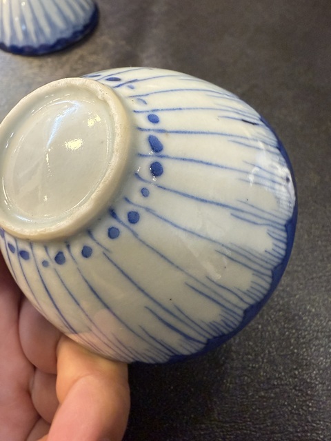 古玩陶瓷清中期青花杯真品鑒賞圖