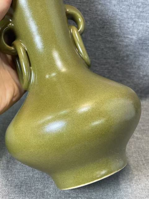 古玩陶瓷茶葉末釉撇口瓶真品鑒賞圖