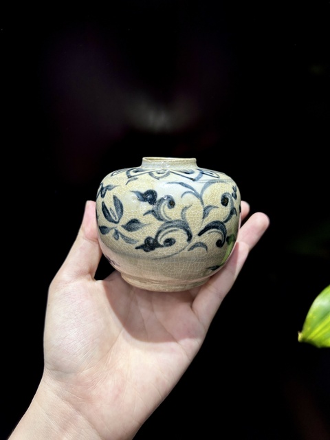 古玩陶瓷青花花卉紋水盂拍賣,當(dāng)前價(jià)格1000元
