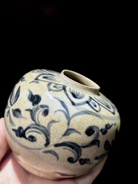 古玩陶瓷青花花卉紋水盂拍賣,當(dāng)前價(jià)格1000元