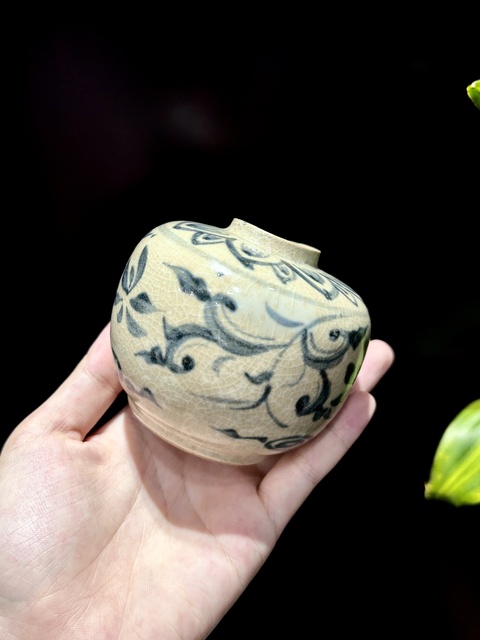 古玩陶瓷青花花卉紋水盂拍賣,當(dāng)前價(jià)格1000元