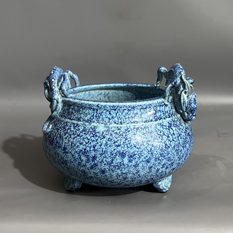 古玩陶瓷爐鈞釉香爐真品鑒賞圖