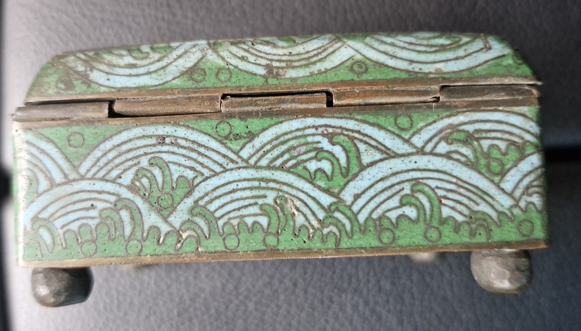 古玩雜項景泰藍蓋盒真品鑒賞圖