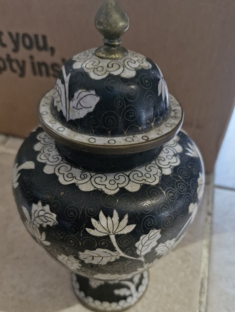 古玩雜項景泰藍將軍罐真品鑒賞圖