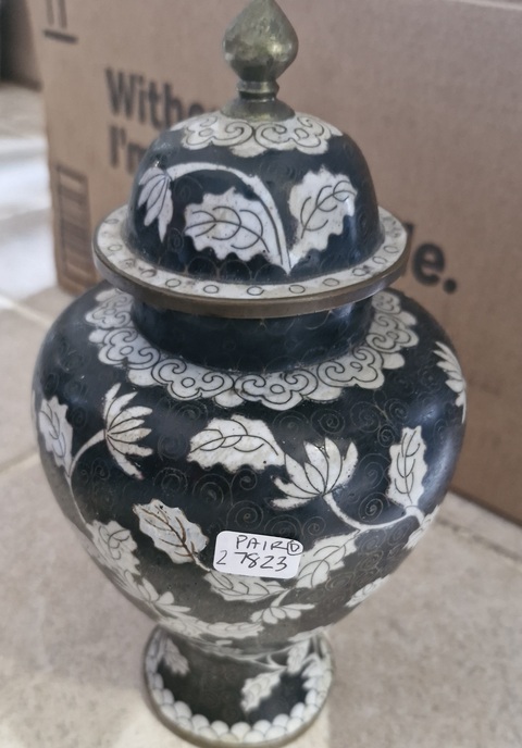 古玩雜項景泰藍將軍罐真品鑒賞圖