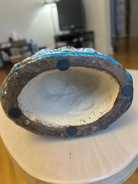 古玩陶瓷孔雀藍釉寶珠佛真品鑒賞圖