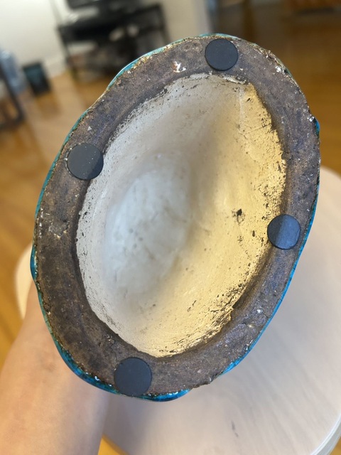 古玩陶瓷孔雀藍釉寶珠佛真品鑒賞圖