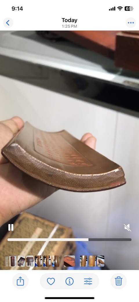 古玩雜項竹雕臂擱真品鑒賞圖