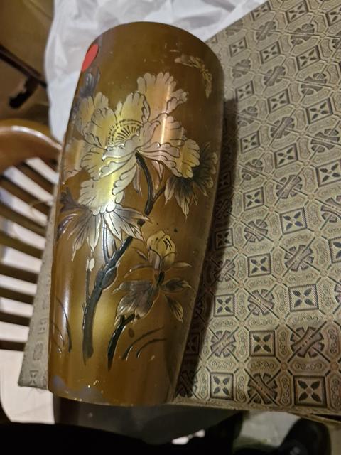 古玩銅器銅瓶真品鑒賞圖