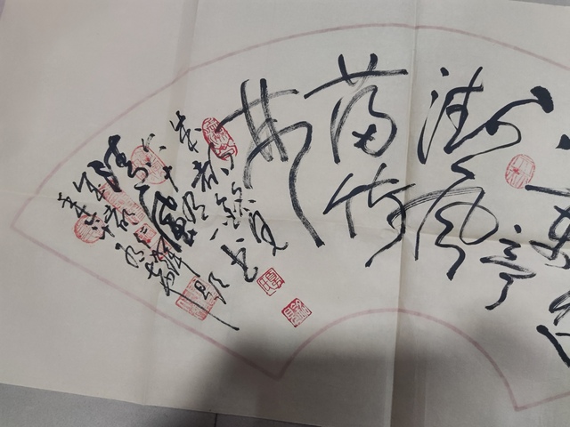 古玩字畫已故名家周仁輝題夏銘見書 書法扇面拍賣,當前價格188元