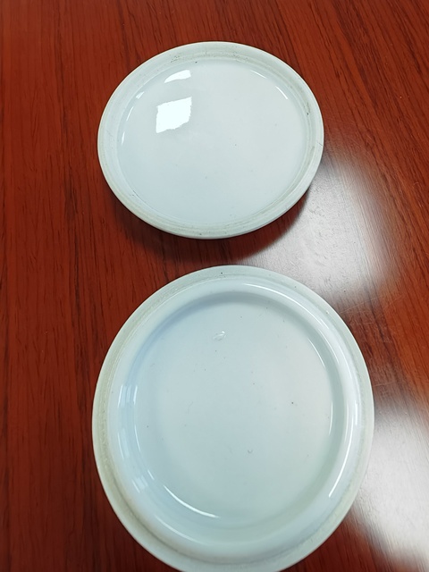 古玩陶瓷白釉印泥盒真品鑒賞圖
