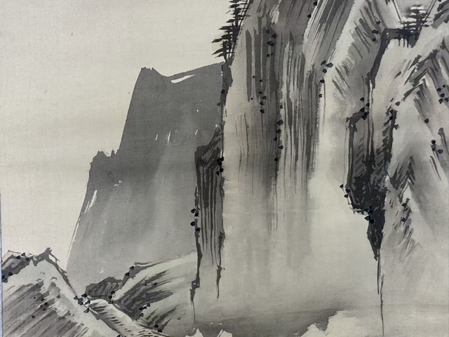 古玩字畫山水雙屏真品鑒賞圖