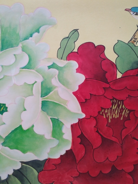 古玩字畫富貴花開真品鑒賞圖