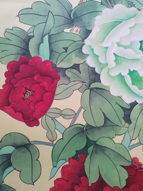古玩字畫富貴花開真品鑒賞圖