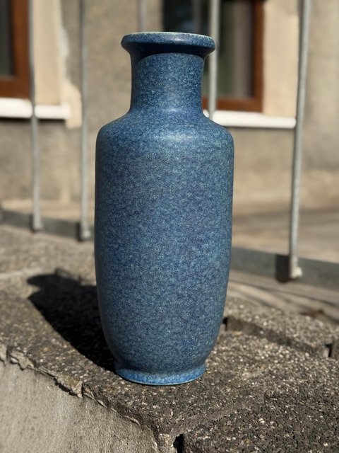 古玩陶瓷爐鈞釉棒槌瓶真品鑒賞圖