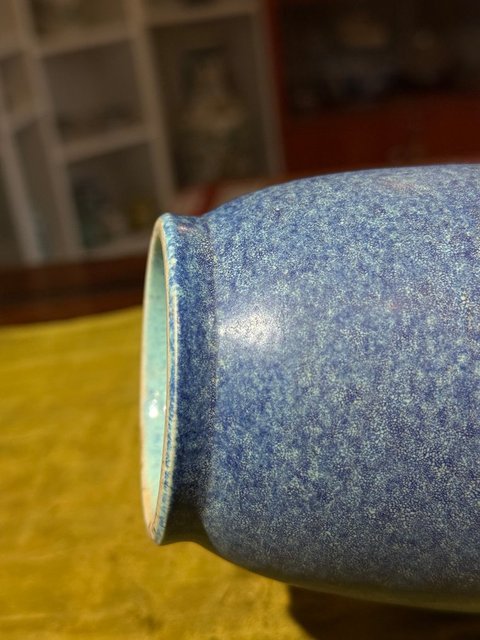 古玩陶瓷爐鈞釉棒槌瓶真品鑒賞圖