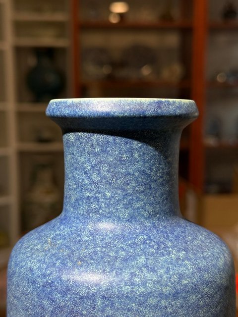 古玩陶瓷爐鈞釉棒槌瓶真品鑒賞圖