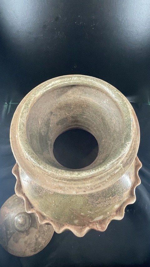 古玩陶瓷青釉蓋瓶真品鑒賞圖