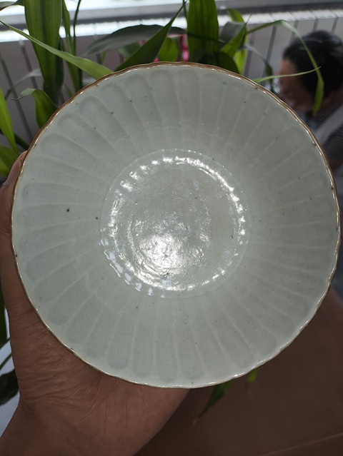 古玩陶瓷粉彩飛黃騰達紋瓜凌碗真品鑒賞圖