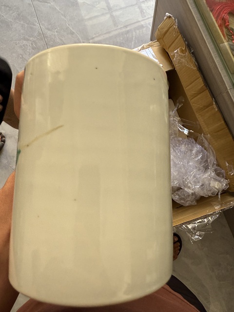 古玩陶瓷粉彩人物故事筆筒真品鑒賞圖
