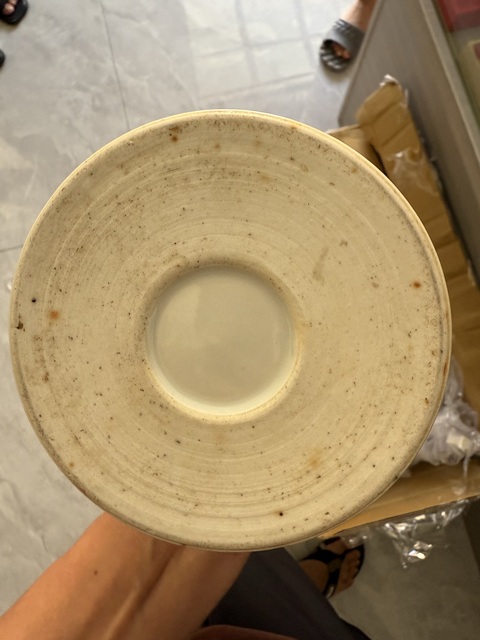 古玩陶瓷粉彩人物故事筆筒真品鑒賞圖