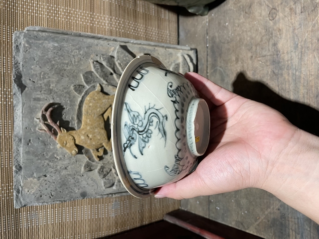 古玩陶瓷青花翼龍碗真品鑒賞圖