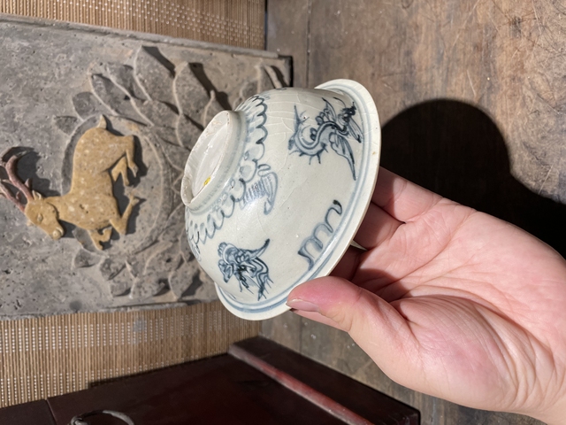 古玩陶瓷青花翼龍碗真品鑒賞圖