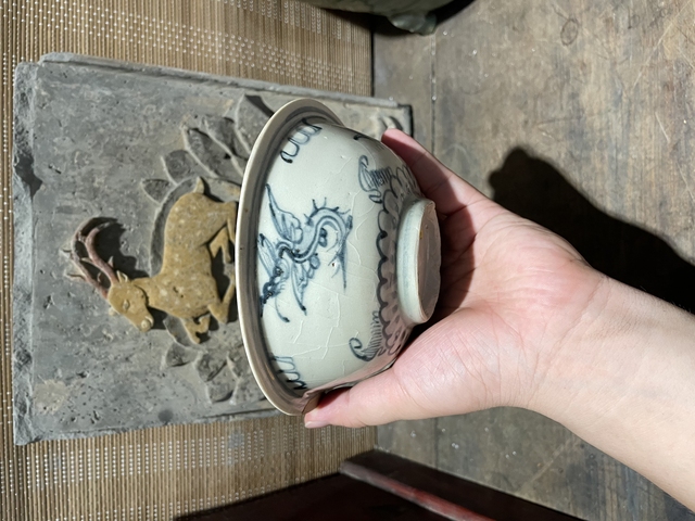 古玩陶瓷青花翼龍碗真品鑒賞圖
