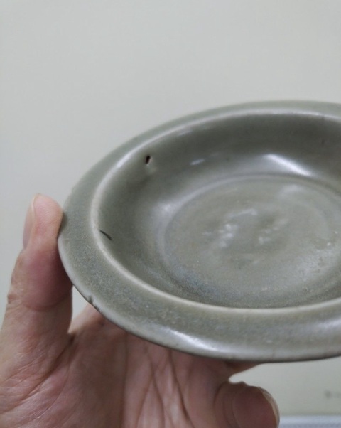 古玩陶瓷青釉雙魚洗真品鑒賞圖