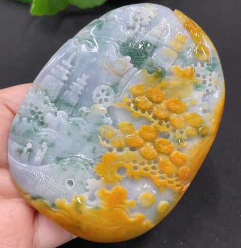 古玩玉器天然翡翠擺件真品鑒賞圖